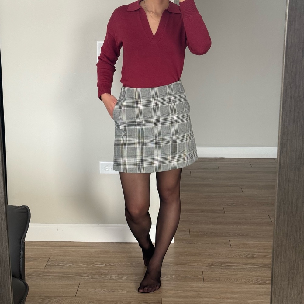 Aritzia Wilfred Plaid Skirt with Pockets